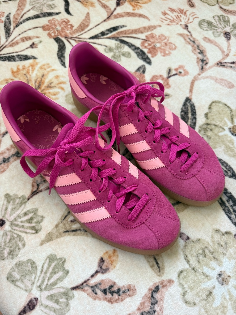 adidas Women's Pink Suede Gazelle-Style Sneakers